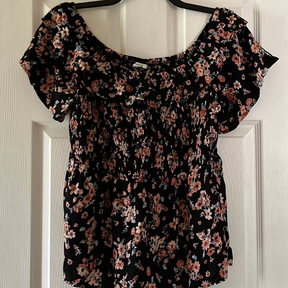 Maurices off shoulder floral blouse size xl